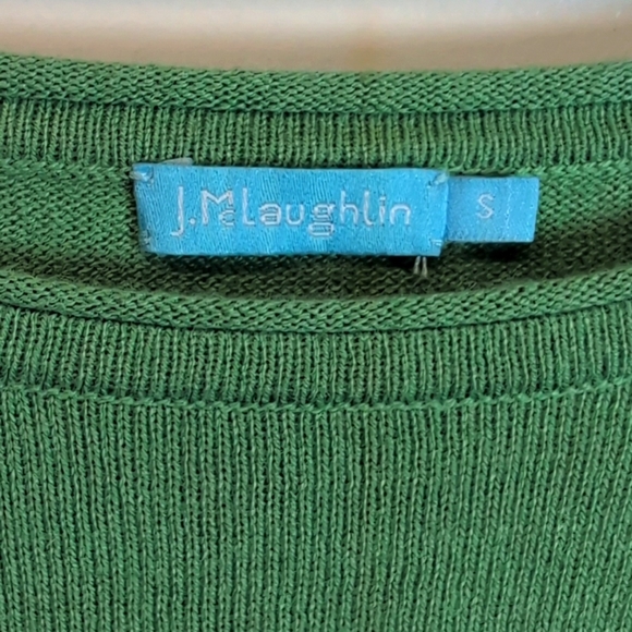 J McLaughlin Milbrey Sweater Solid Green Size S EUC - Picture 2 of 8
